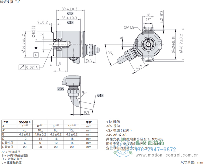 RI36-H空心轴光电增量通用编码器外形及安装尺寸(转矩支撑J) - 国产成人亚洲精品无码九色_免费观看已满18岁以后的电视剧_李采潭太阳的后裔-_亚洲伦产精品一区二区三区_中文字幕少妇一区二区三区_午夜精品久久久久久久99老熟妇......