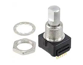 图5:CTS 291V1022F832AB，带典型螺纹衬套、锁紧垫圈和锁紧螺母，用作控制柜控制。