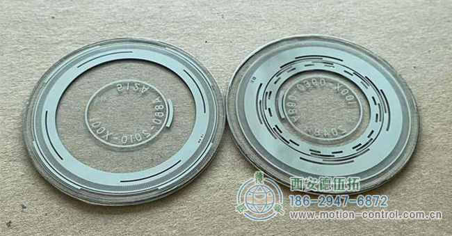 图为玻璃材质的增量/绝对值编码器码盘样品