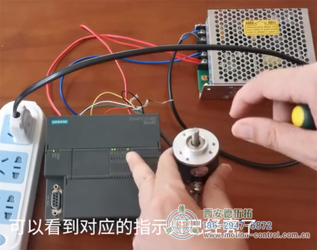 图为旋转编码器与西门子PLC之间的接线讲解照片