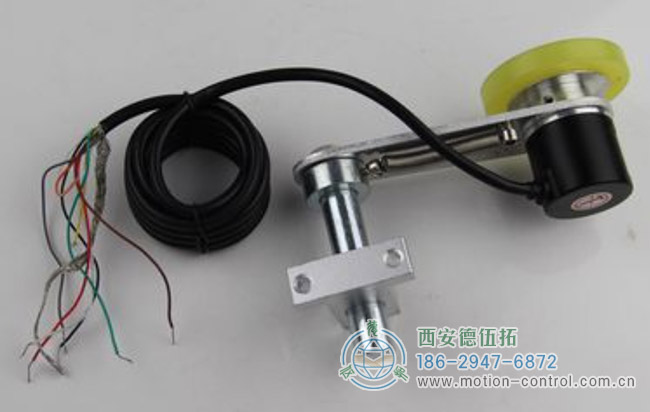 图为通过同步轮连接编码器使用的照片