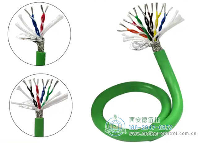 图为编码器常用的双胶屏蔽线缆的照片